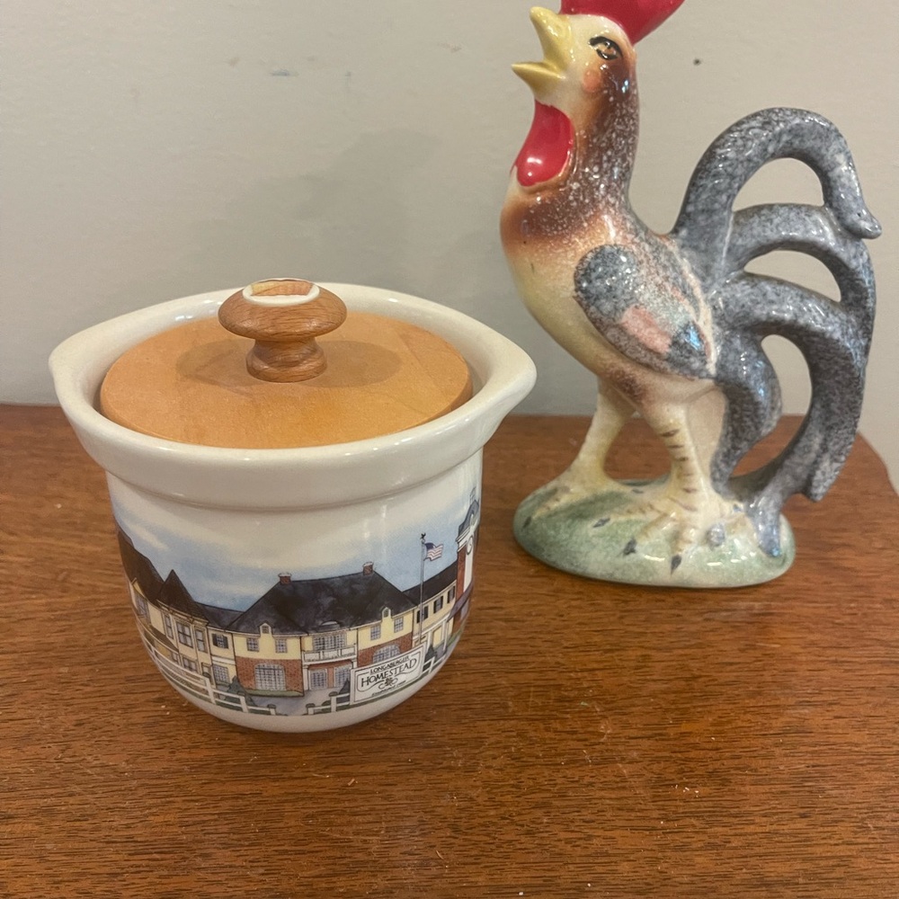 Longaberger Homestead Pottery Crock W/ Lid
